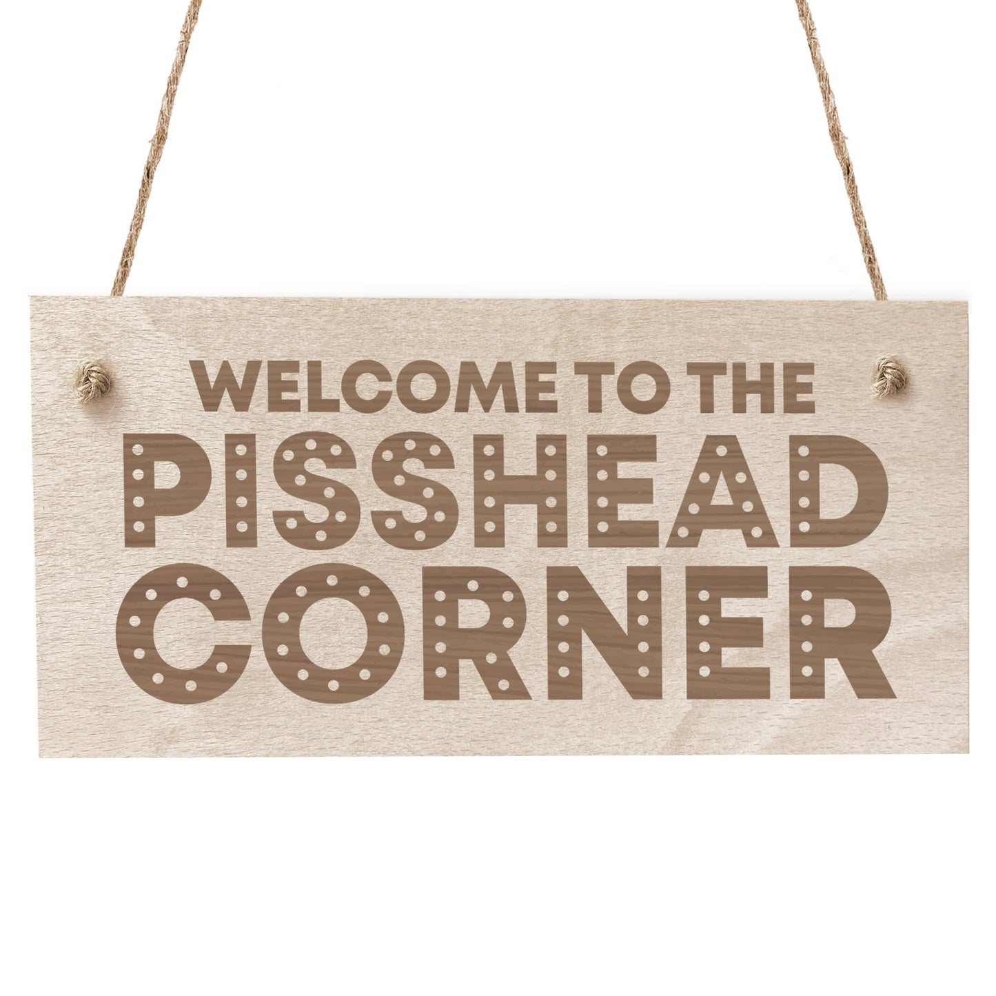 Funny Home Bar Sign PISS HEAD CORNER Garden Plaque Beer Gin Gift
