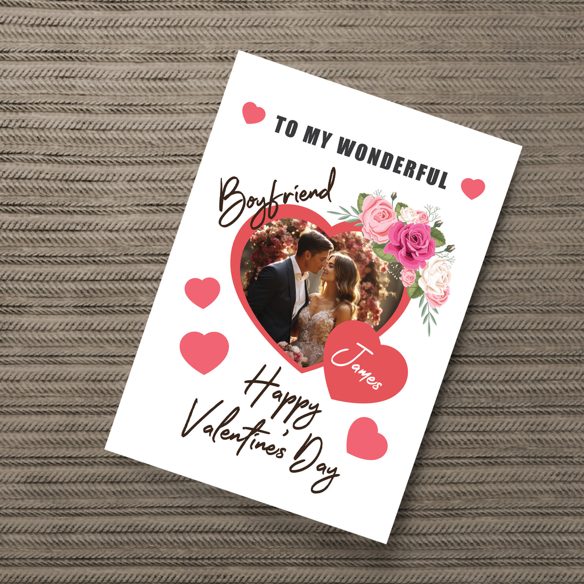 Valentines Day Gift For Boyfriend Personalised Print With Photo