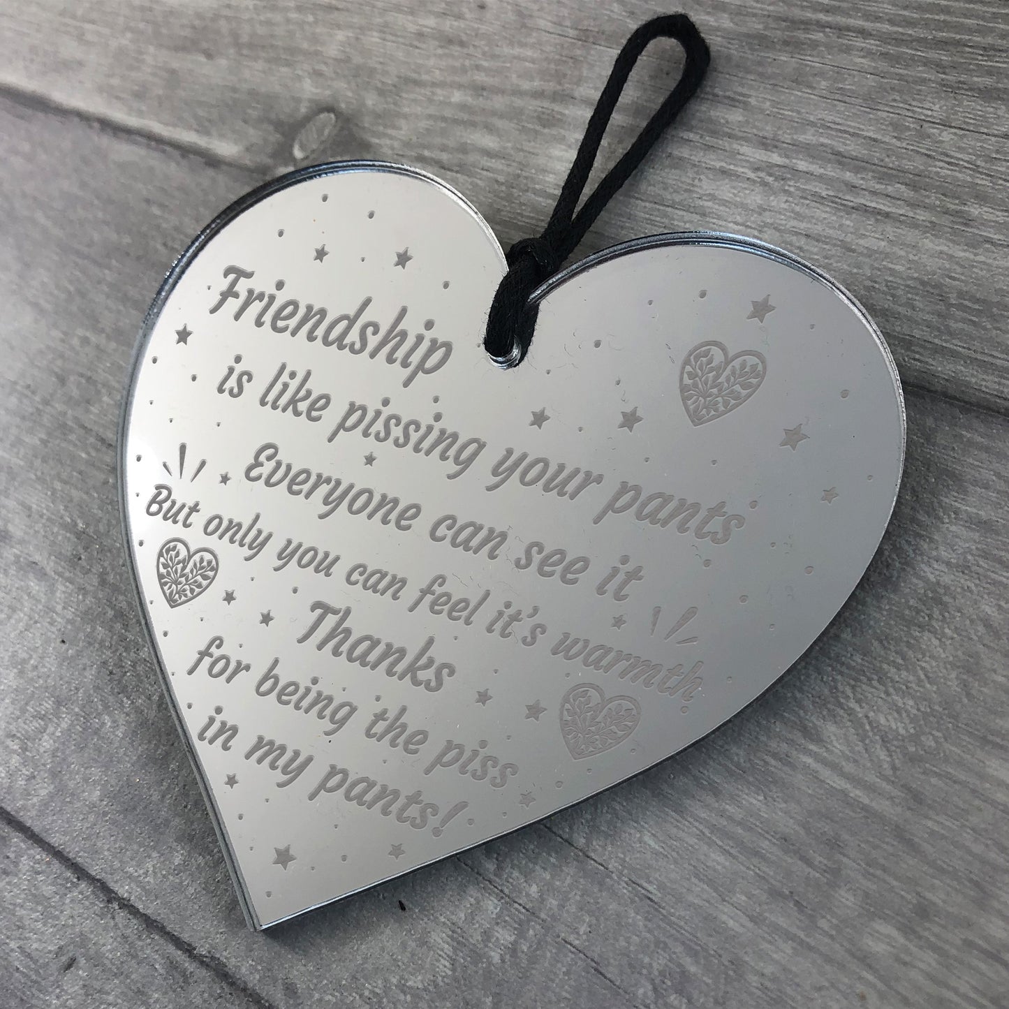 Best Friend Gifts Funny Acrylic Heart Friendship Gift Keepsake