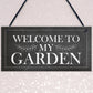 Garden Sign Novelty WELCOME Sign Hanging Plaque Summer House