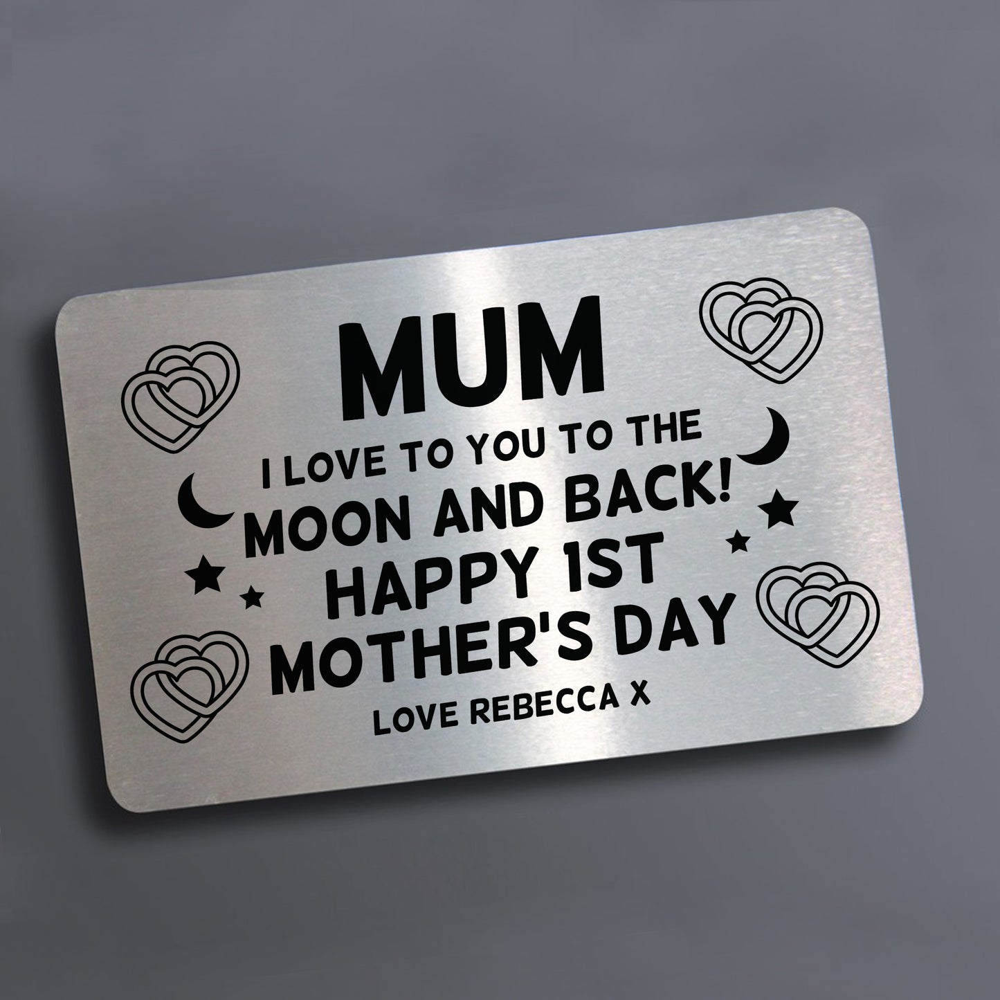 PERSONALISED 1st Mothers Day Gift From Daughter Son Wallet Card