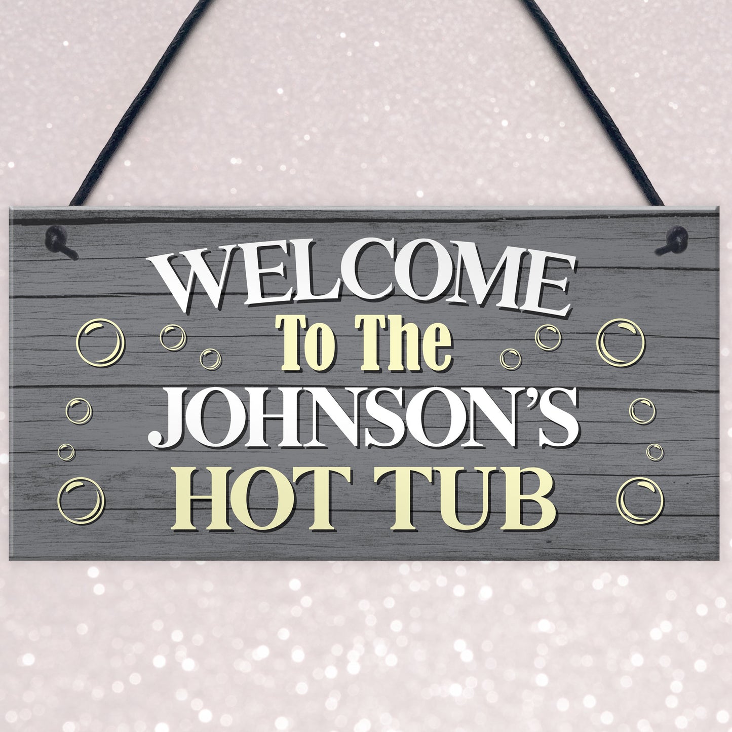 PERSONALISED Hot Tub Welcome Sign Novelty Hot Tub Garden