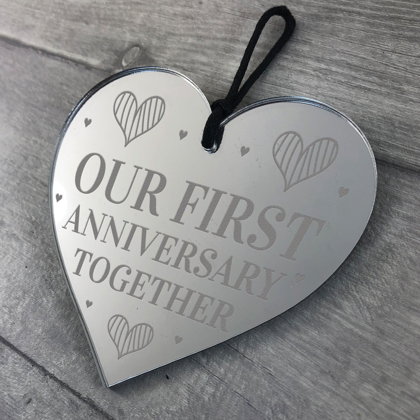 Our First 1st Anniversary Gift For Boyfriend Girlfriend Mirror