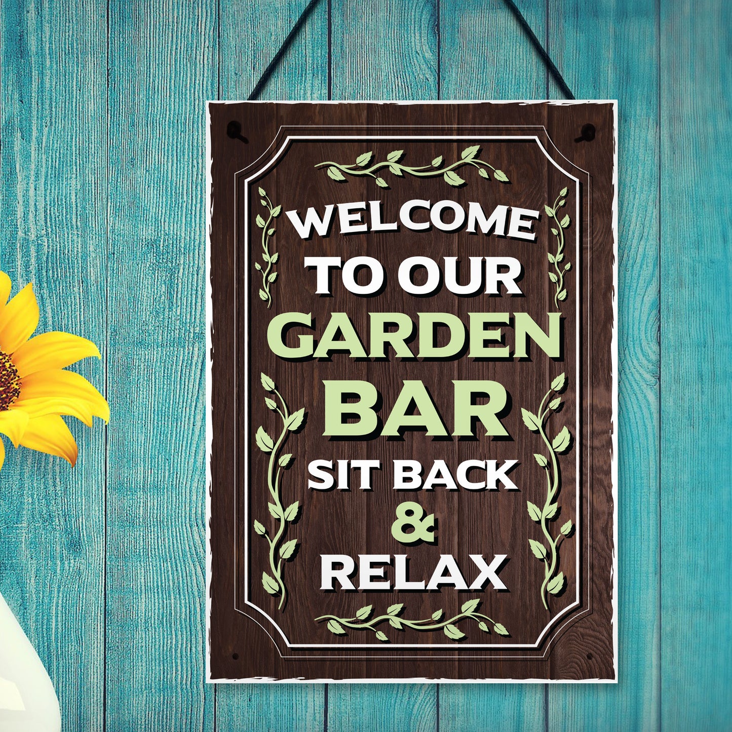 GARDEN BAR Sign For Outdoor Hanging Wall Decor Bar Signs