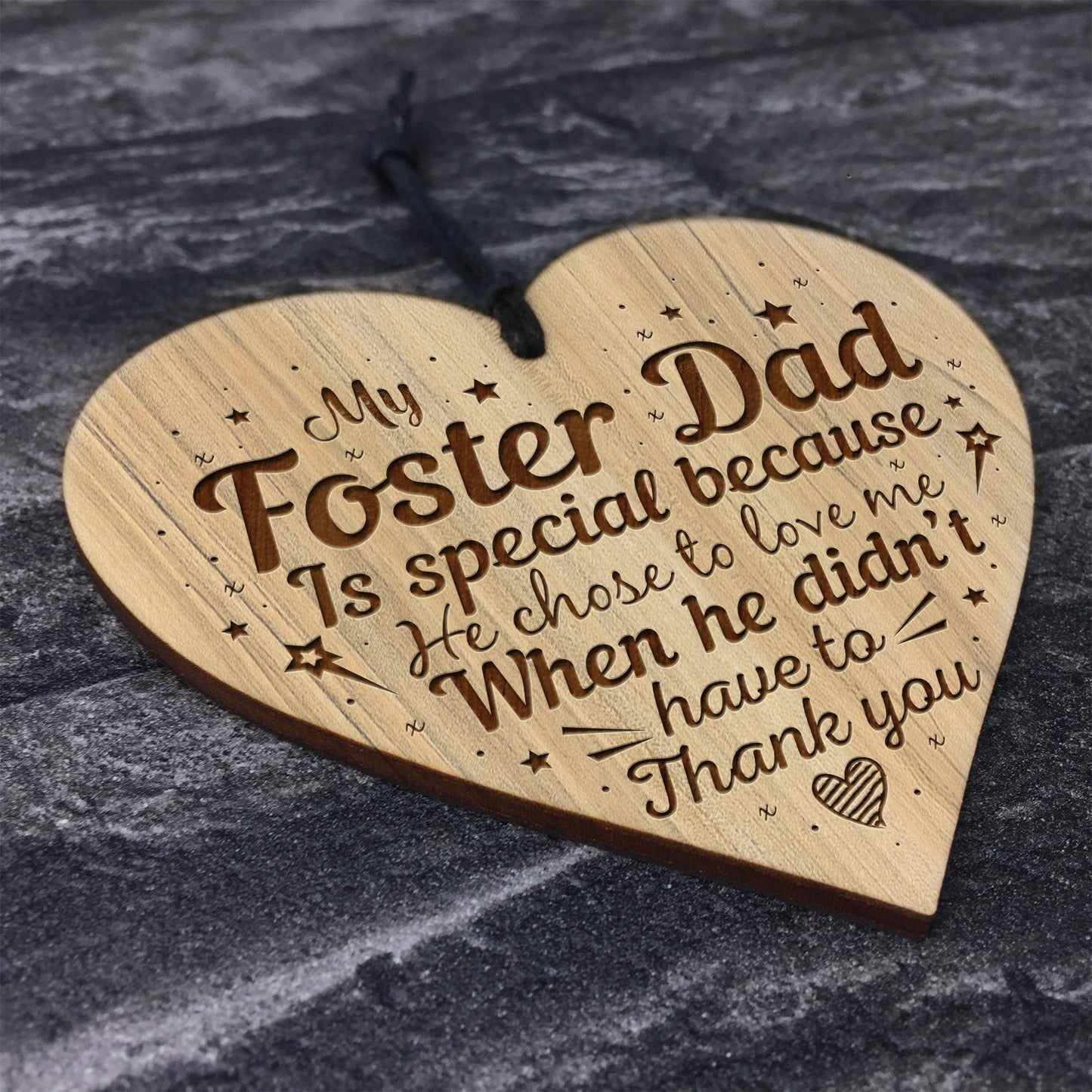 Foster Dad Gift For Birthday Christmas THANK YOU Gift Heart
