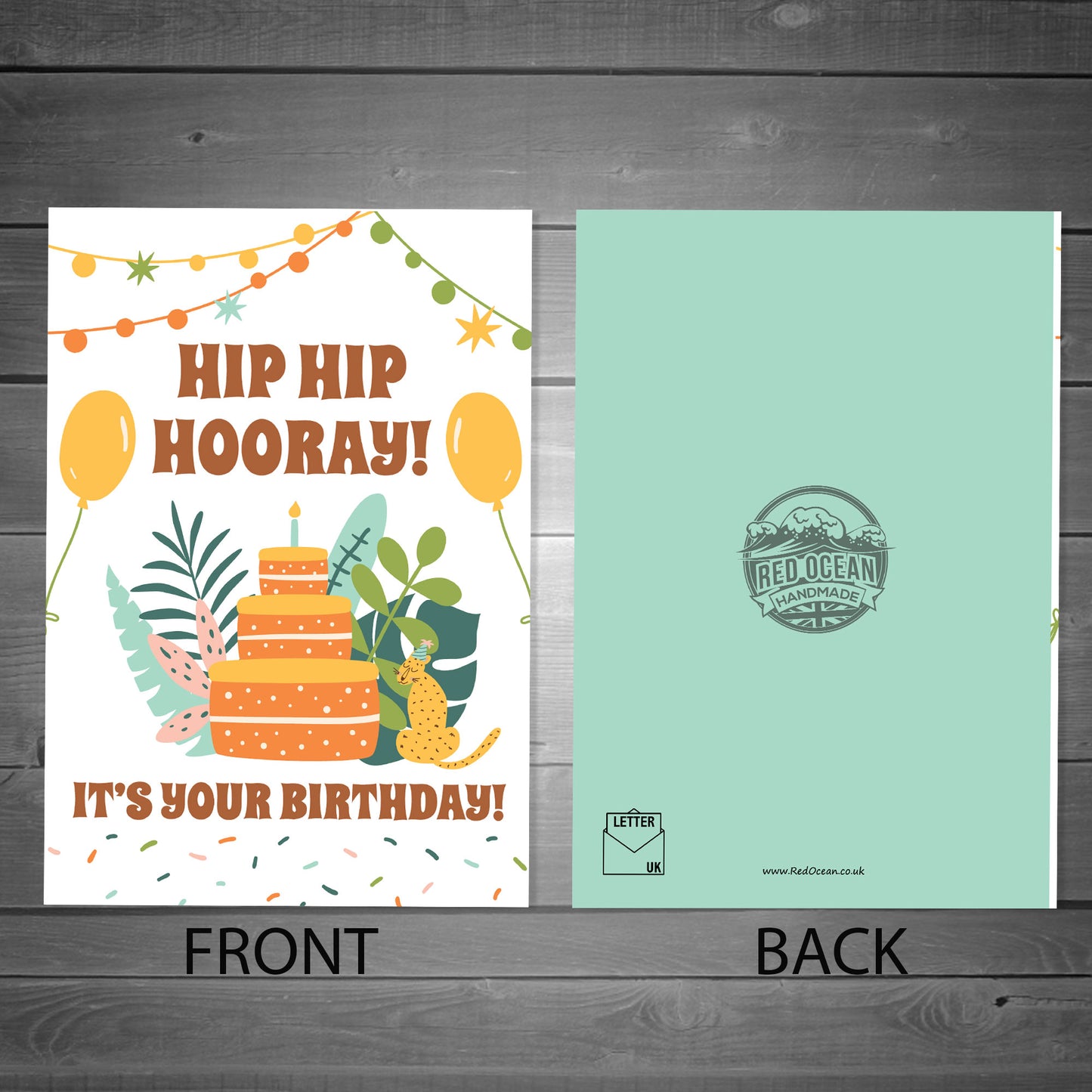 Its Your Birthday Cute Floral Animal Print Birthday Card