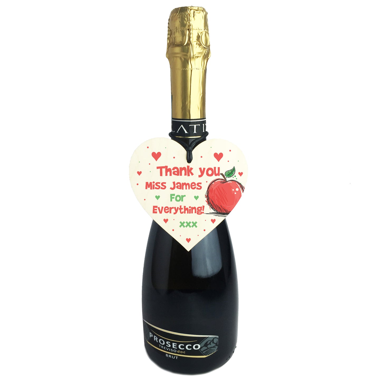 Cute Gift For Teacher Wooden Heart Personalised Thank You Gift