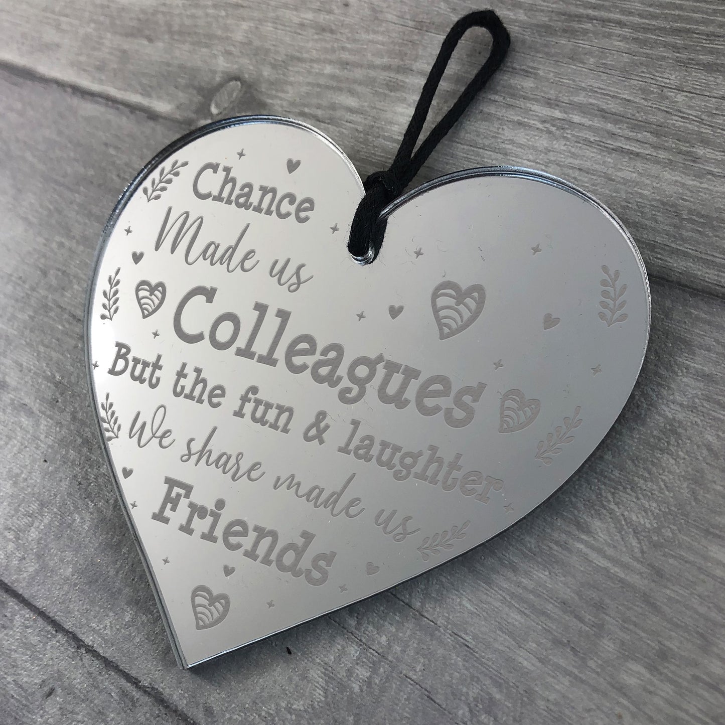 Chance Made Us Colleagues Acrylic Heart Colleague Leaving Gift