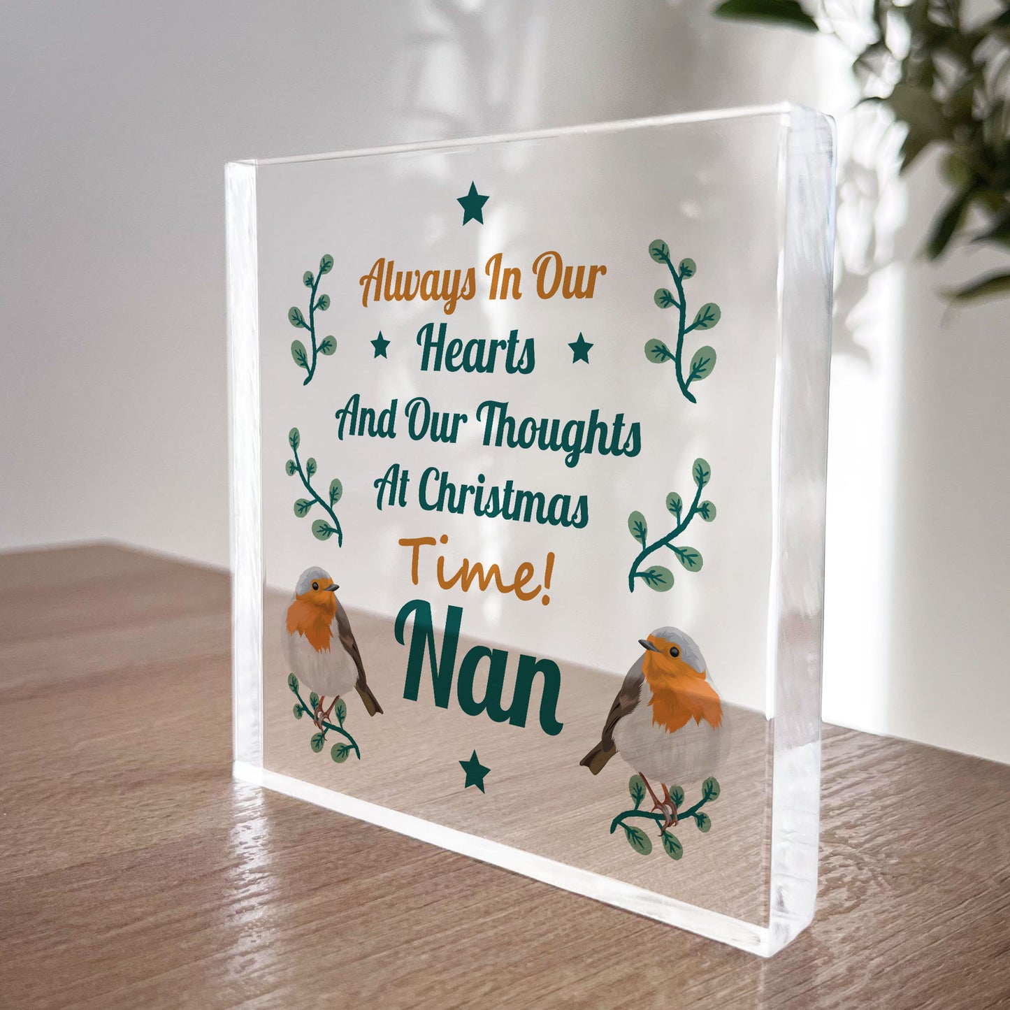 Memorial Christmas Plaque For Nan Keepsake Memorial Plaque