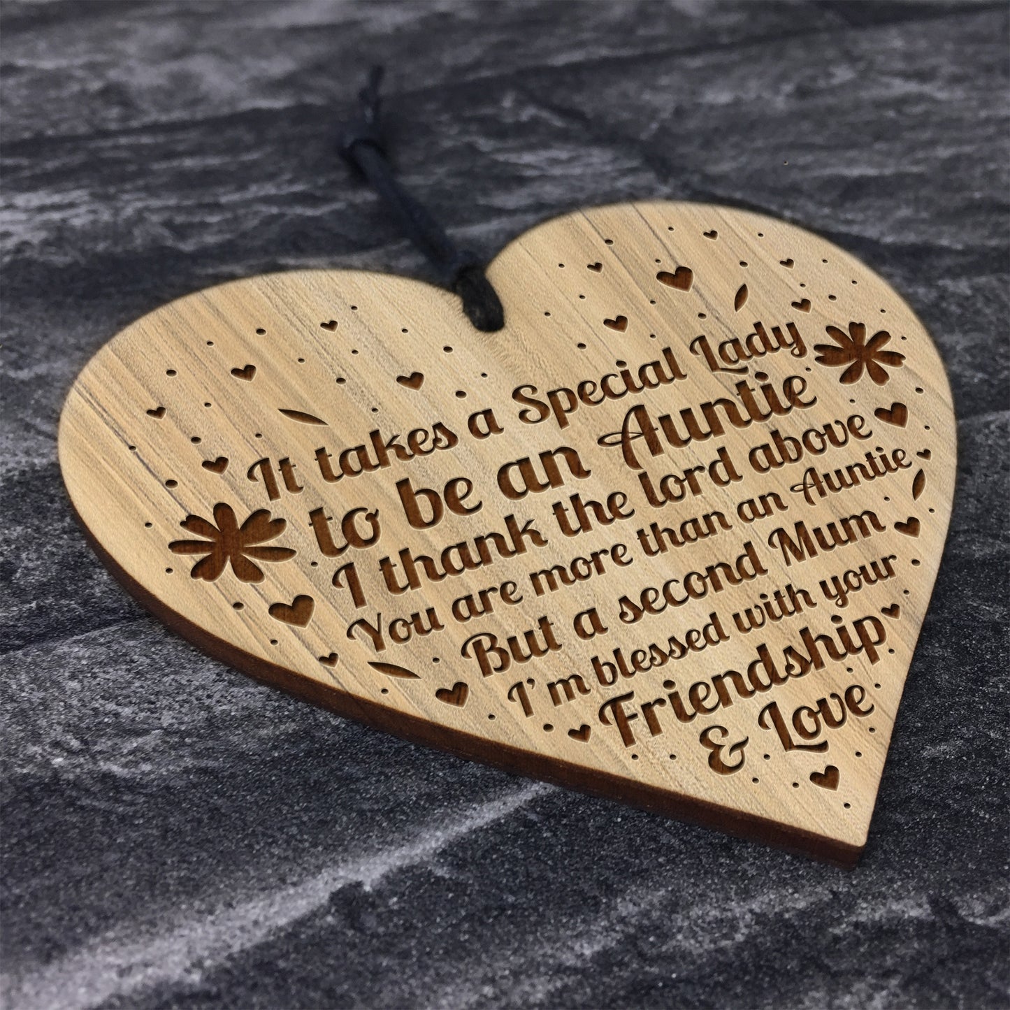 Auntie Present Engraved Heart Birthday Christmas Gift For Auntie