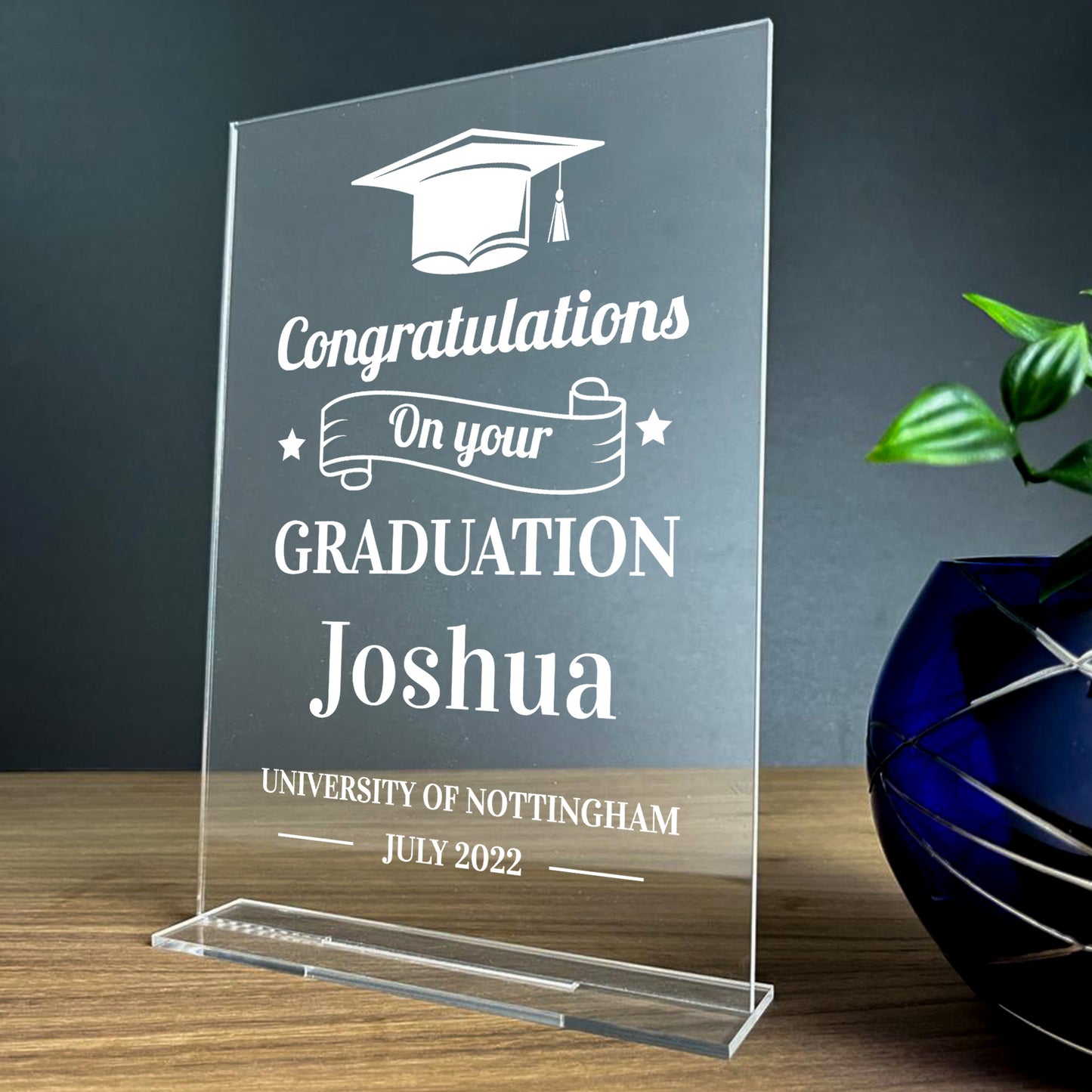 Personalised Congratulations On Your GRADUATION Gift Plaque