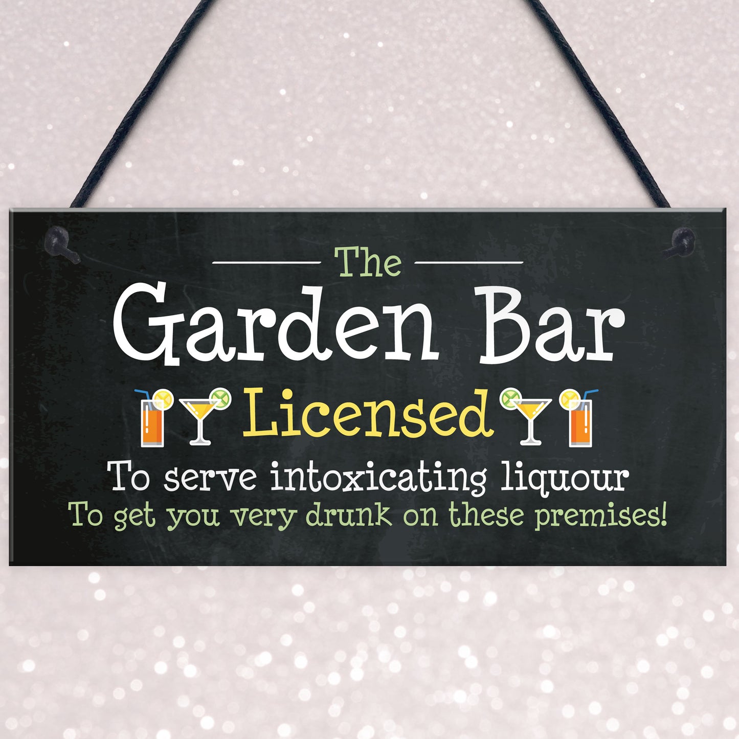 Funny Garden Bar Sign Licensed Plaque Home Bar Pub Man Cave Sign