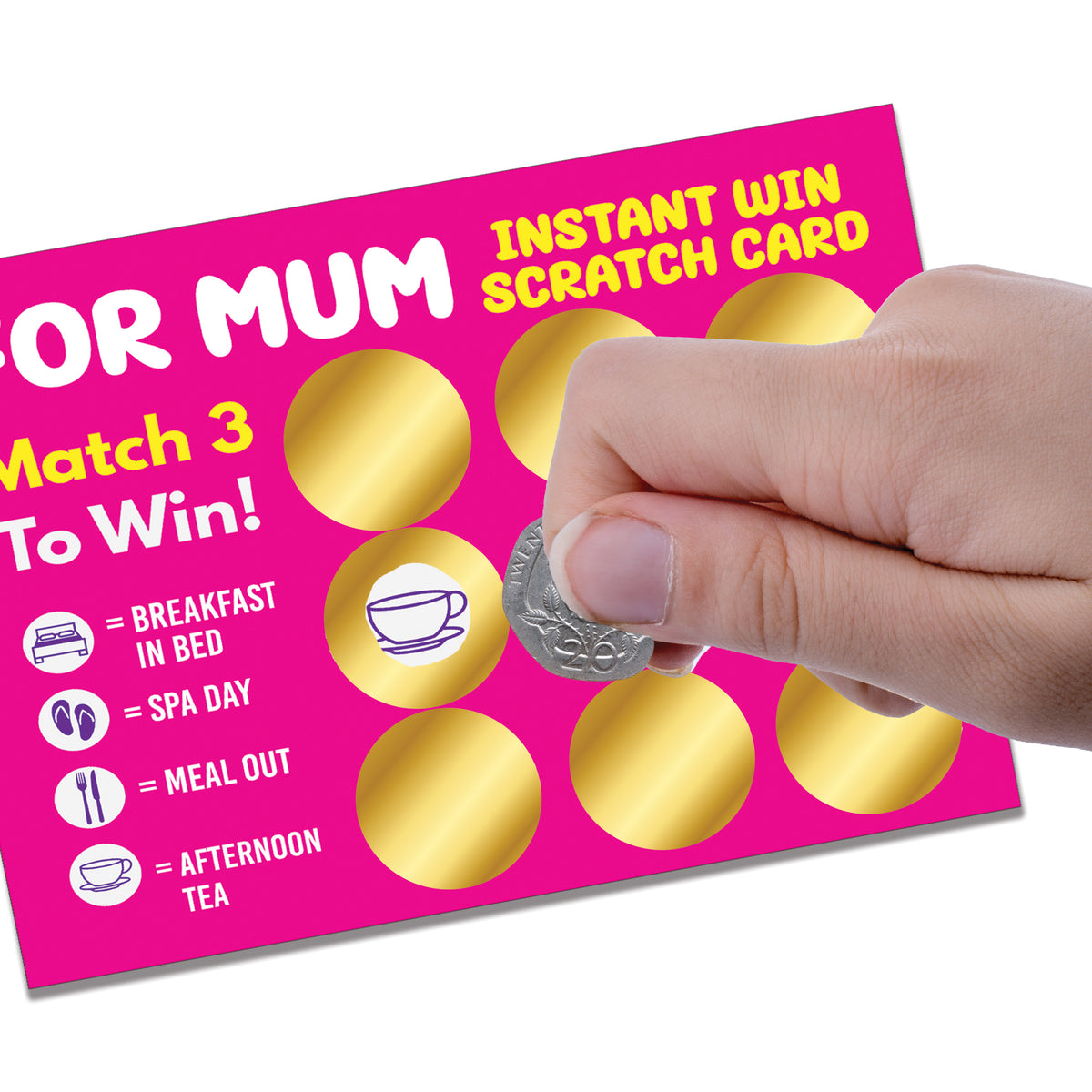 Scratch Card Gift for Mum Mothers Day Birthday Christmas Suprise