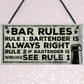 Always Right Bartender FUNNY Pub Landlord Alcohol Beer Gift