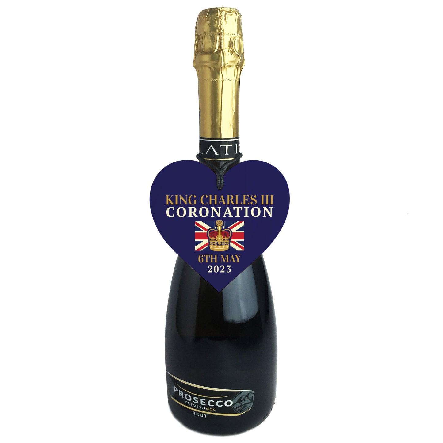 King Charles III Coronation Celebration Hanging Wooden Heart
