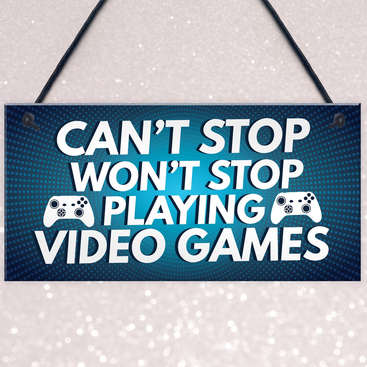 Gaming Sign Retro Hanging Plaque For Boys Bedroom Man Cave Sign