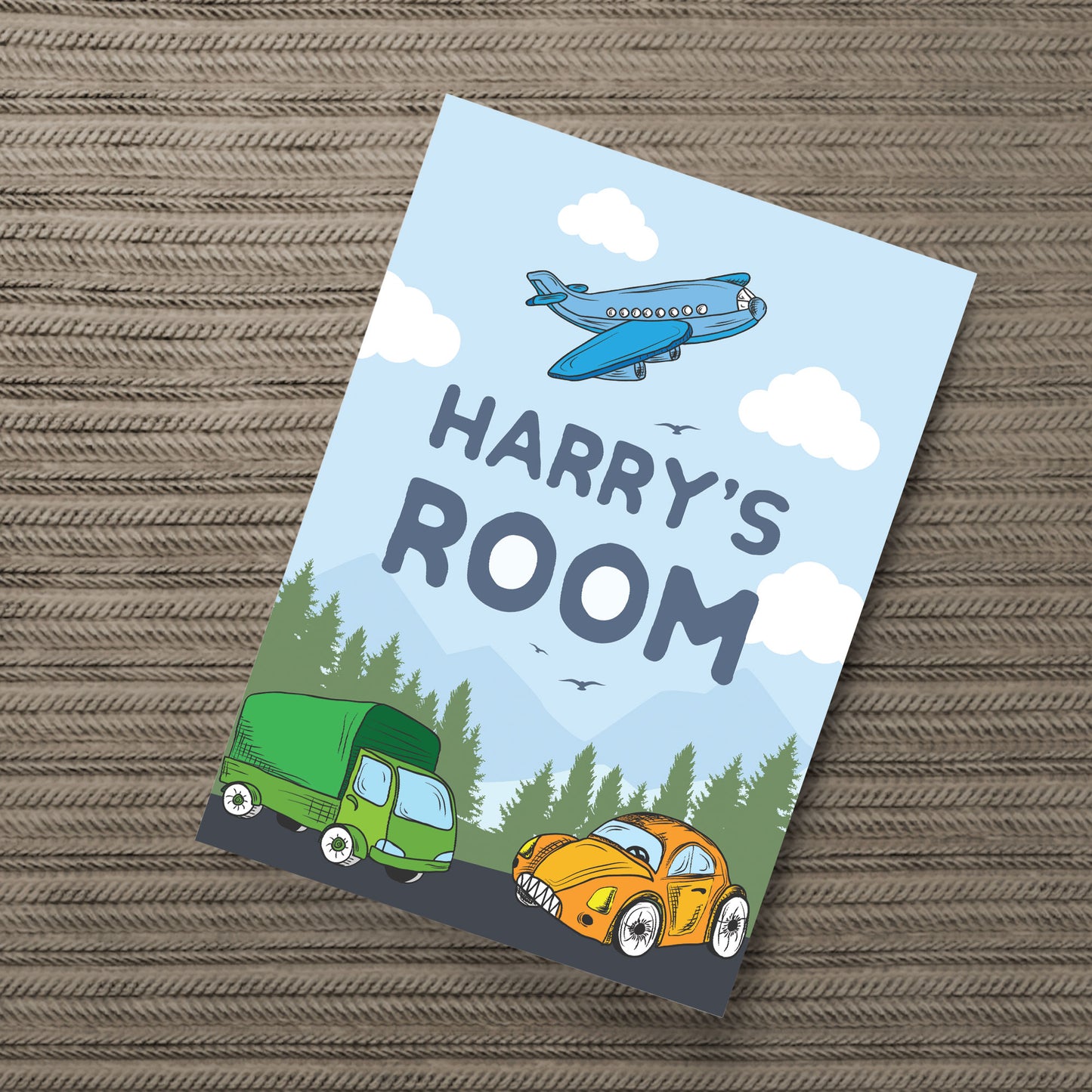 PERSONALISED Boys Bedroom Decor Toy Print Boys Bedroom Sign