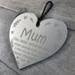 I Love You Mum Mothers Day Gift Engraved Heart Beautiful Gift