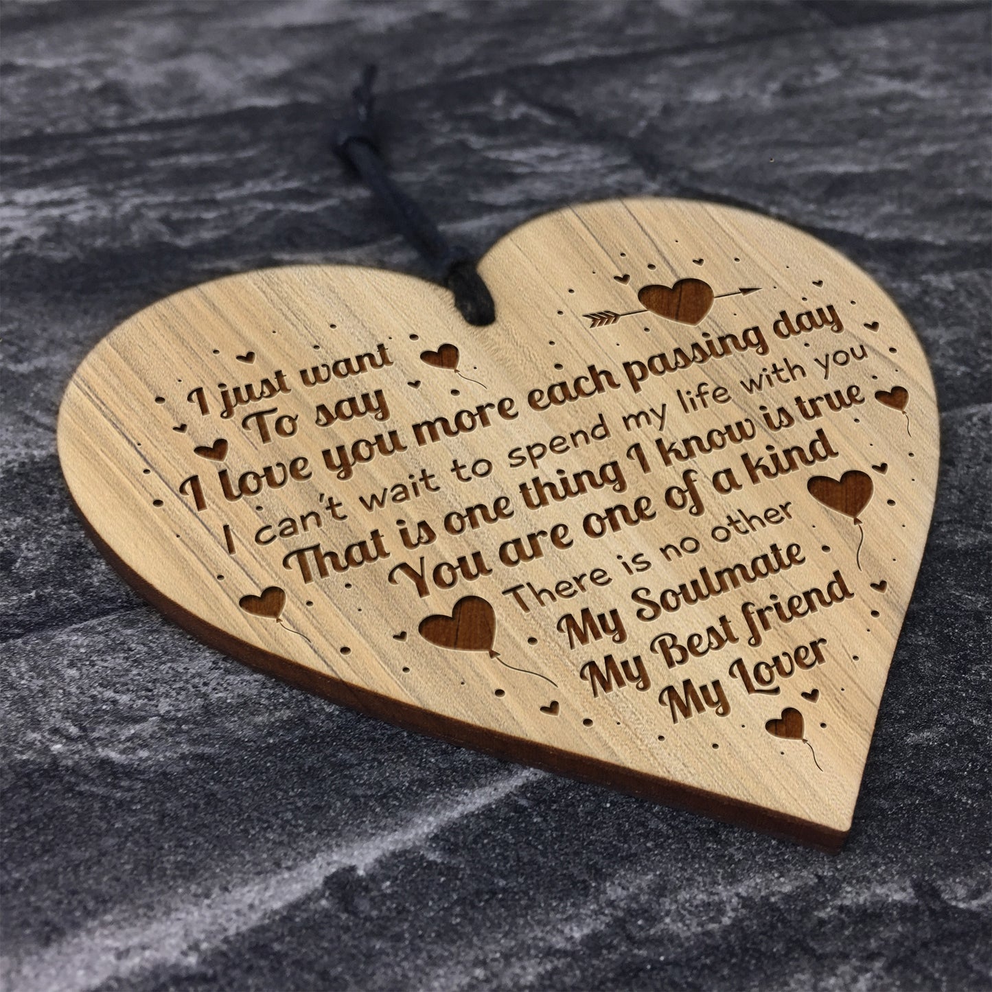 Soulmate Gifts Engraved Heart Anniversary Birthday Christmas