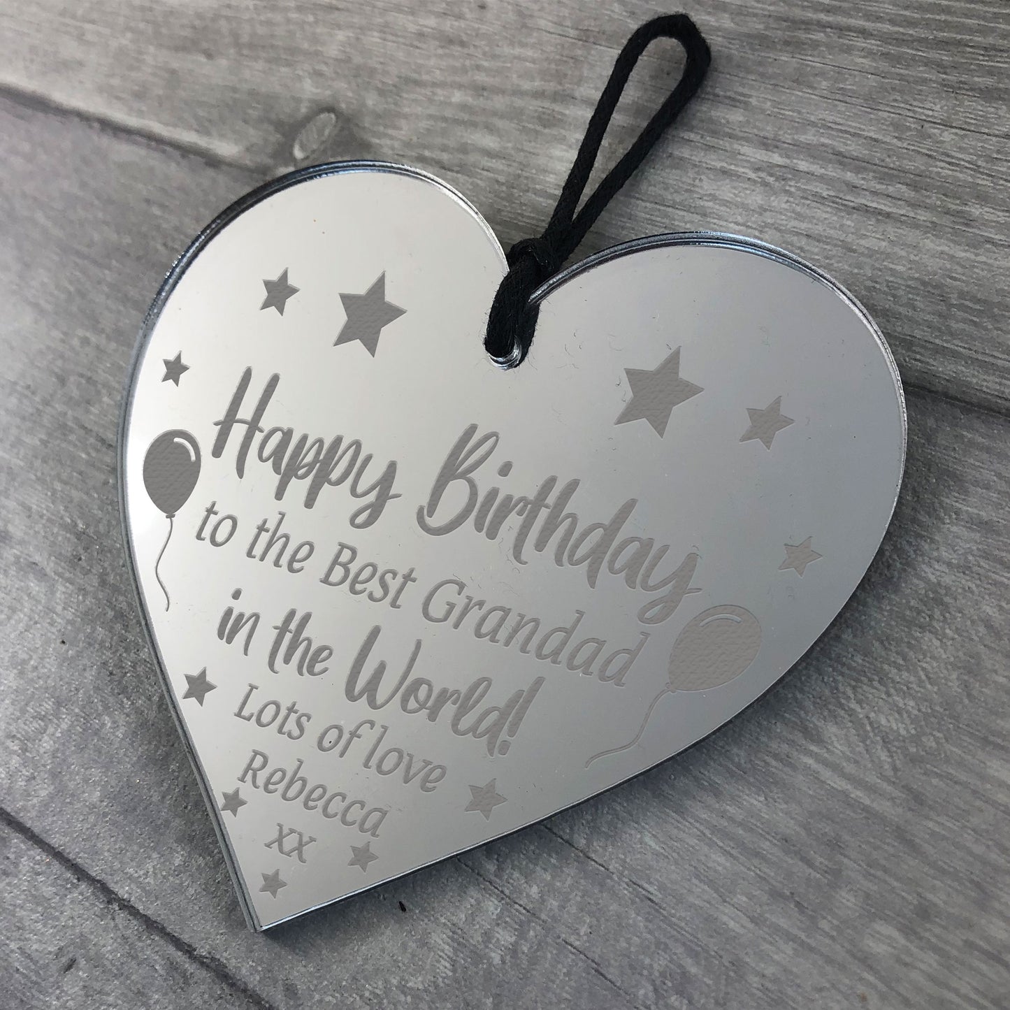Novelty Grandad Birthday Gifts Engraved Heart Personalised Gift