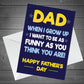 Funny Joke Fathers Day Card From Daughter Son Bottle Opener