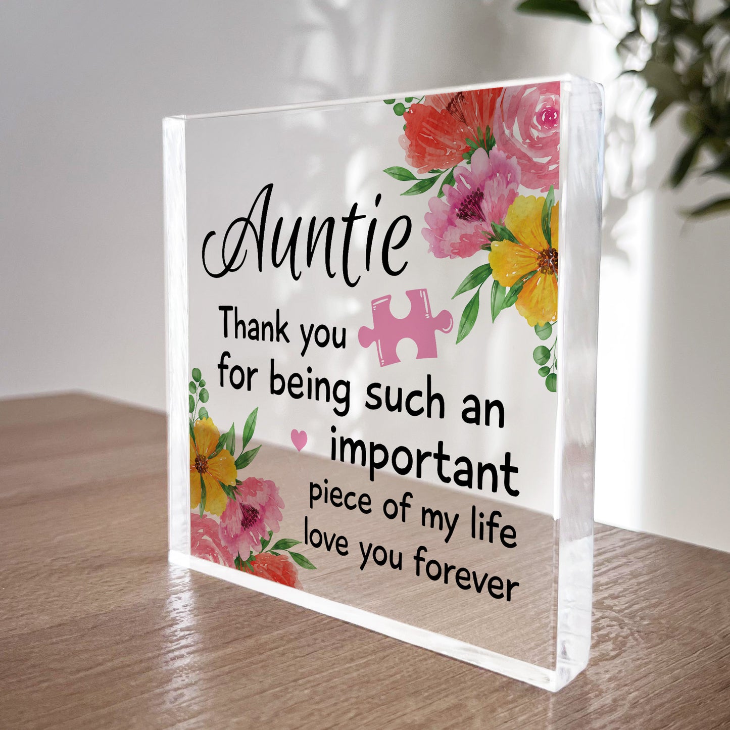 Gift for Auntie Acrylic Block Auntie Gifts Auntie Birthday Gift