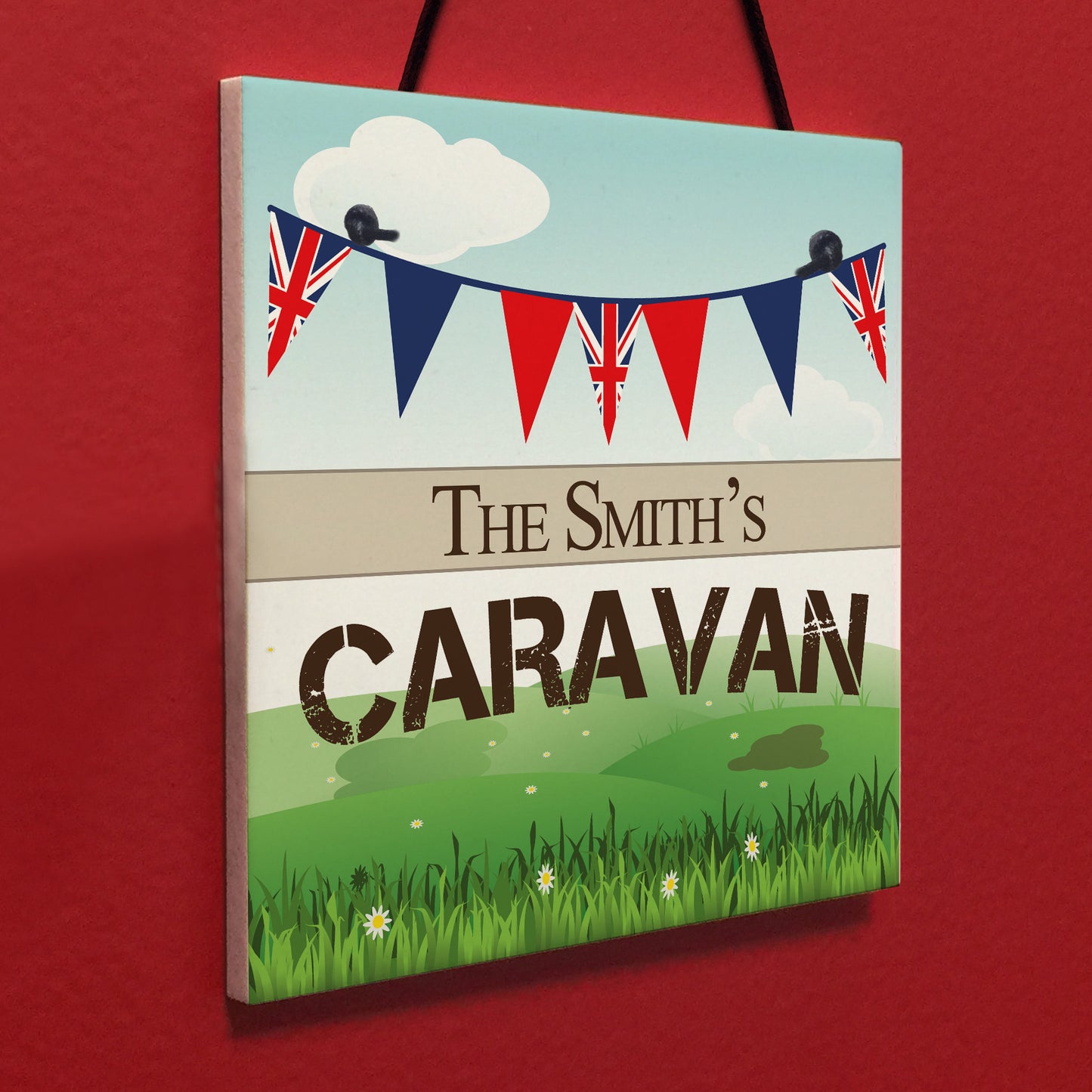 Personalised Caravan Campervan Friendship Gift Hanging Plaque