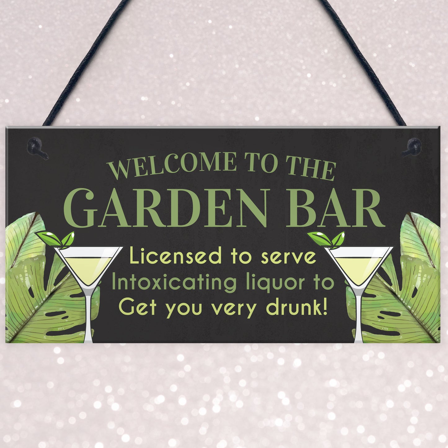 Garden Plaque For Outdoor Garden Bar Sign Alcohol Gift