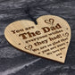 Dad Gift For Fathers Day Birthday Engraved Heart Gift For Him
