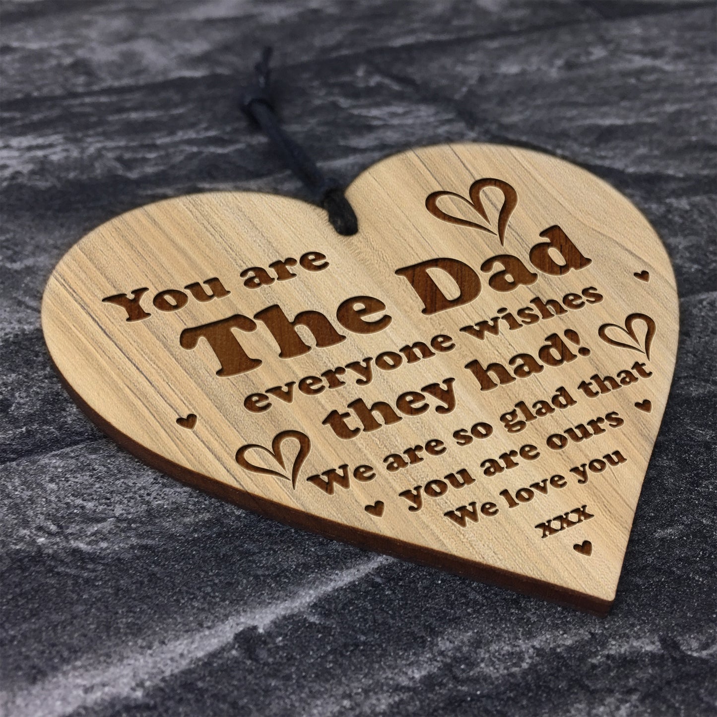 Dad Gift For Fathers Day Birthday Engraved Heart Gift For Him