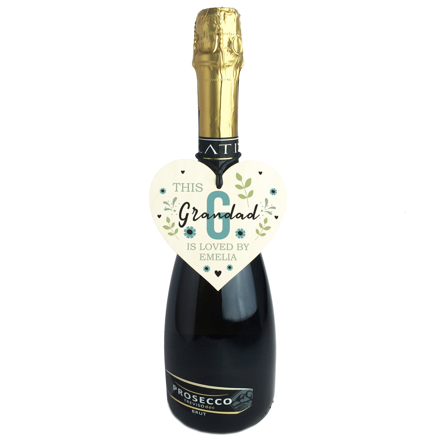 Personalised Fathers Day Birthday Gift For Grandad Wood Heart