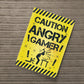 Angry Gamer Print For Wall Boys Bedroom Decor Funny Gamer Gift