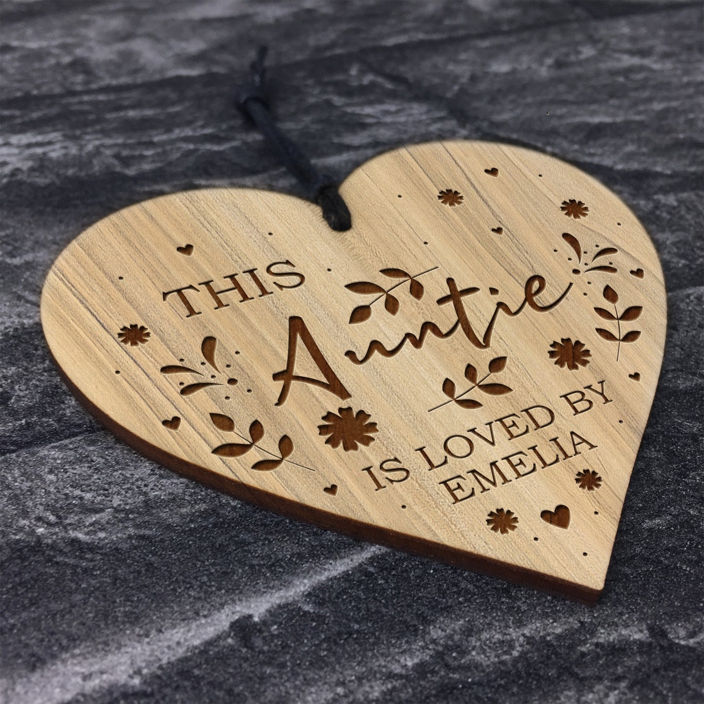 Auntie Gifts For Birthday Christmas Personalised Engraved Heart