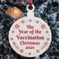 The Year Of The Vaccine Wooden Hanging Tree Decoration Memory
