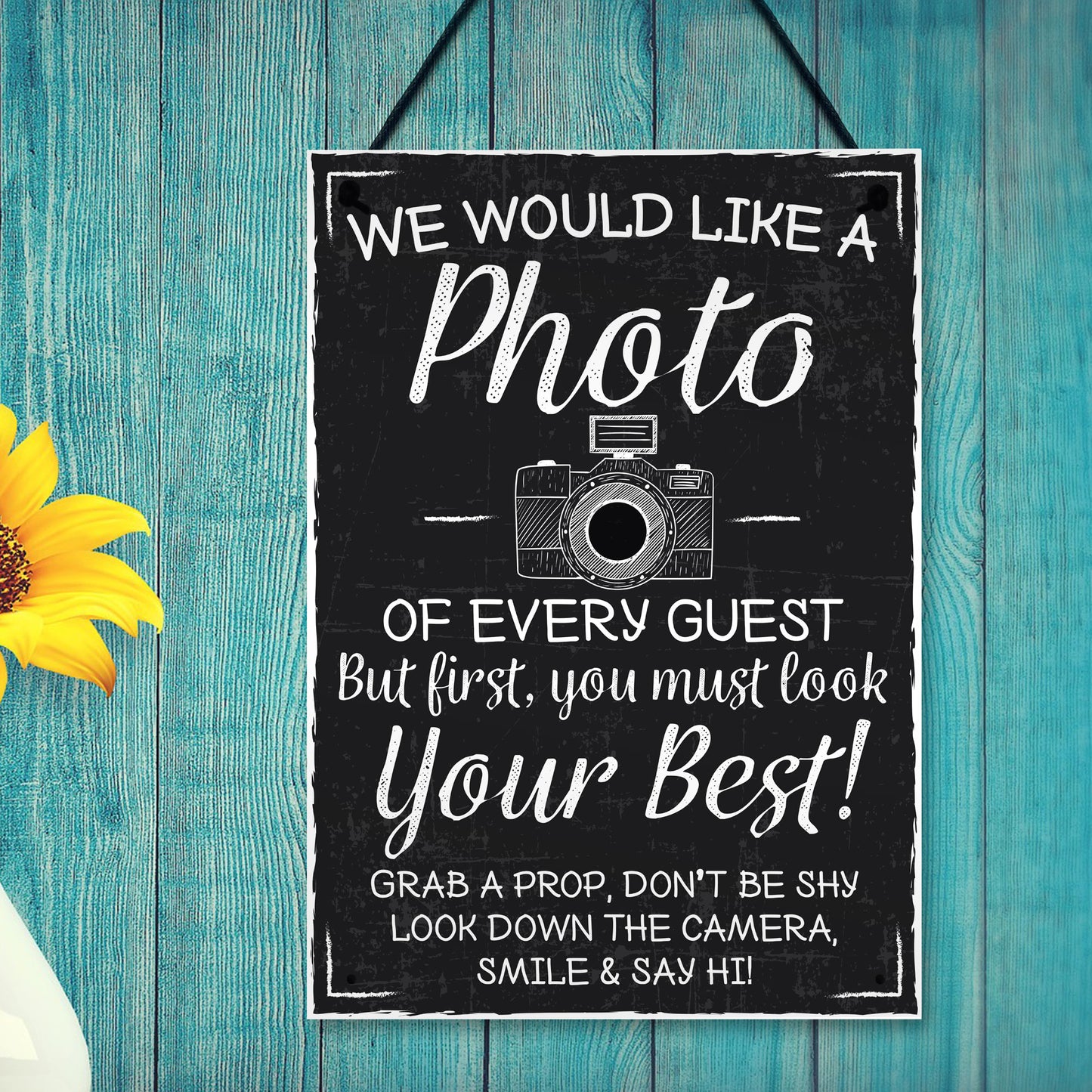 We Would Like A Photo Photobooth Sign Chalk Board Wedding Decor