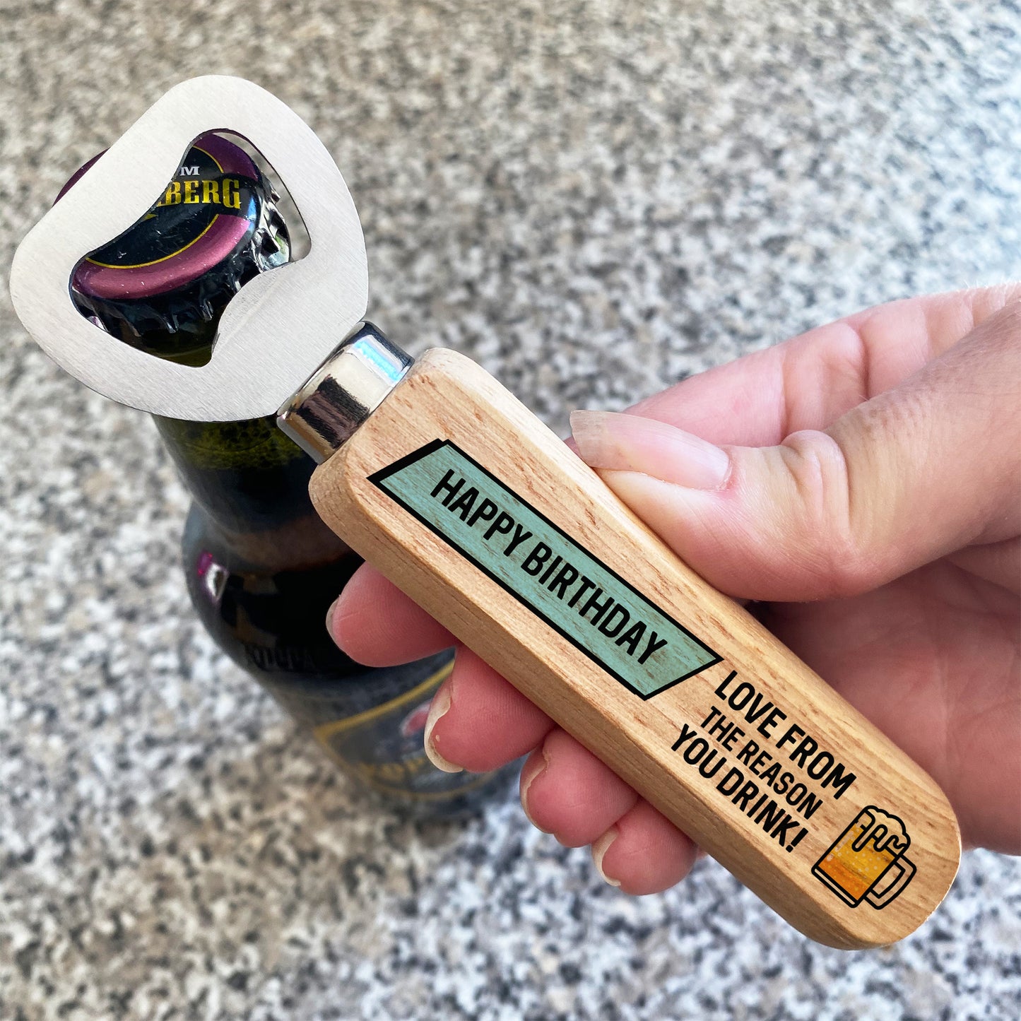 Novelty Birthday Gift For Men Women Wooden Bottle Opener