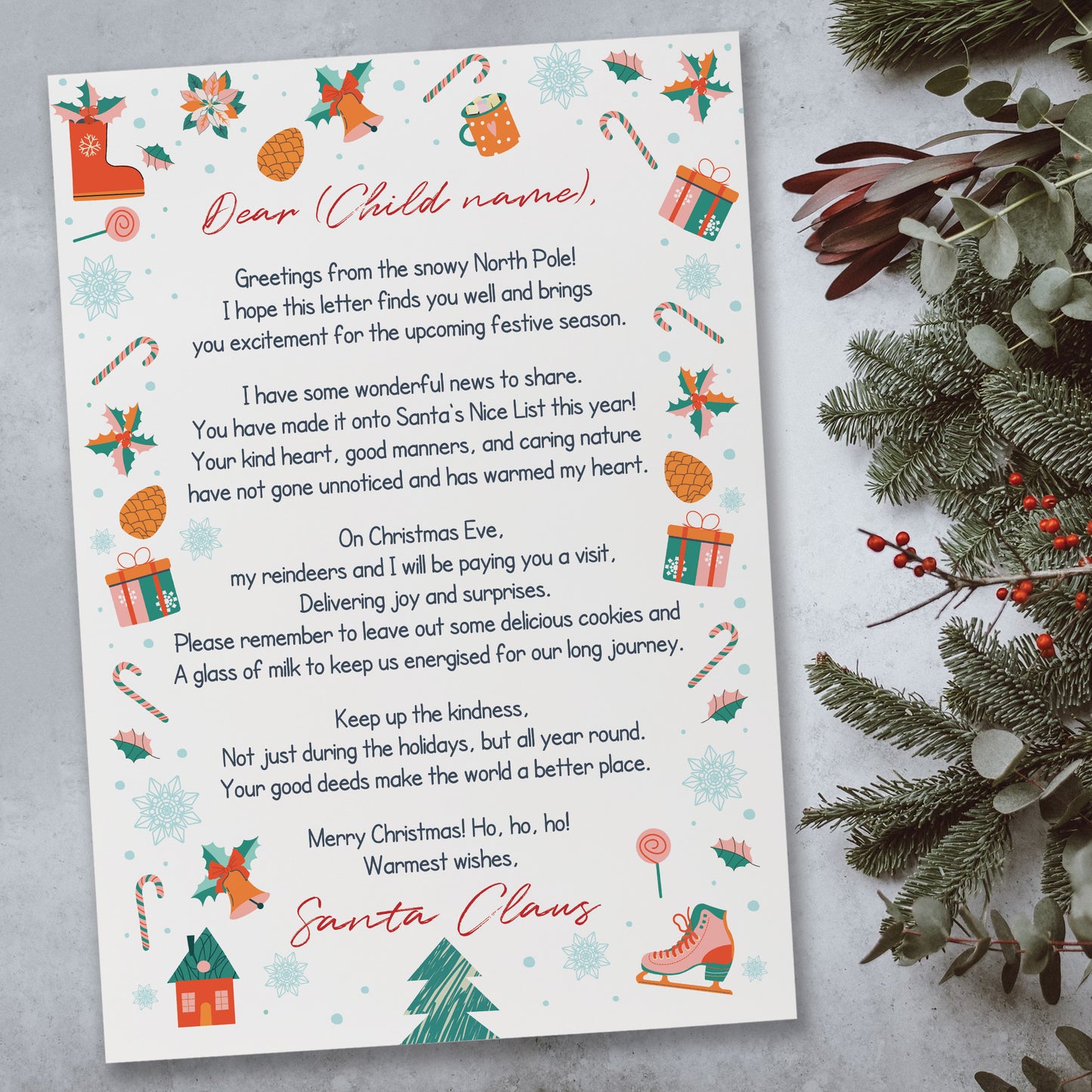 Personalised Santa Letter Letters From Santa For Daughter Son