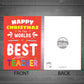 Christmas Card For Worlds Best Teacher Christmas Cards For Him