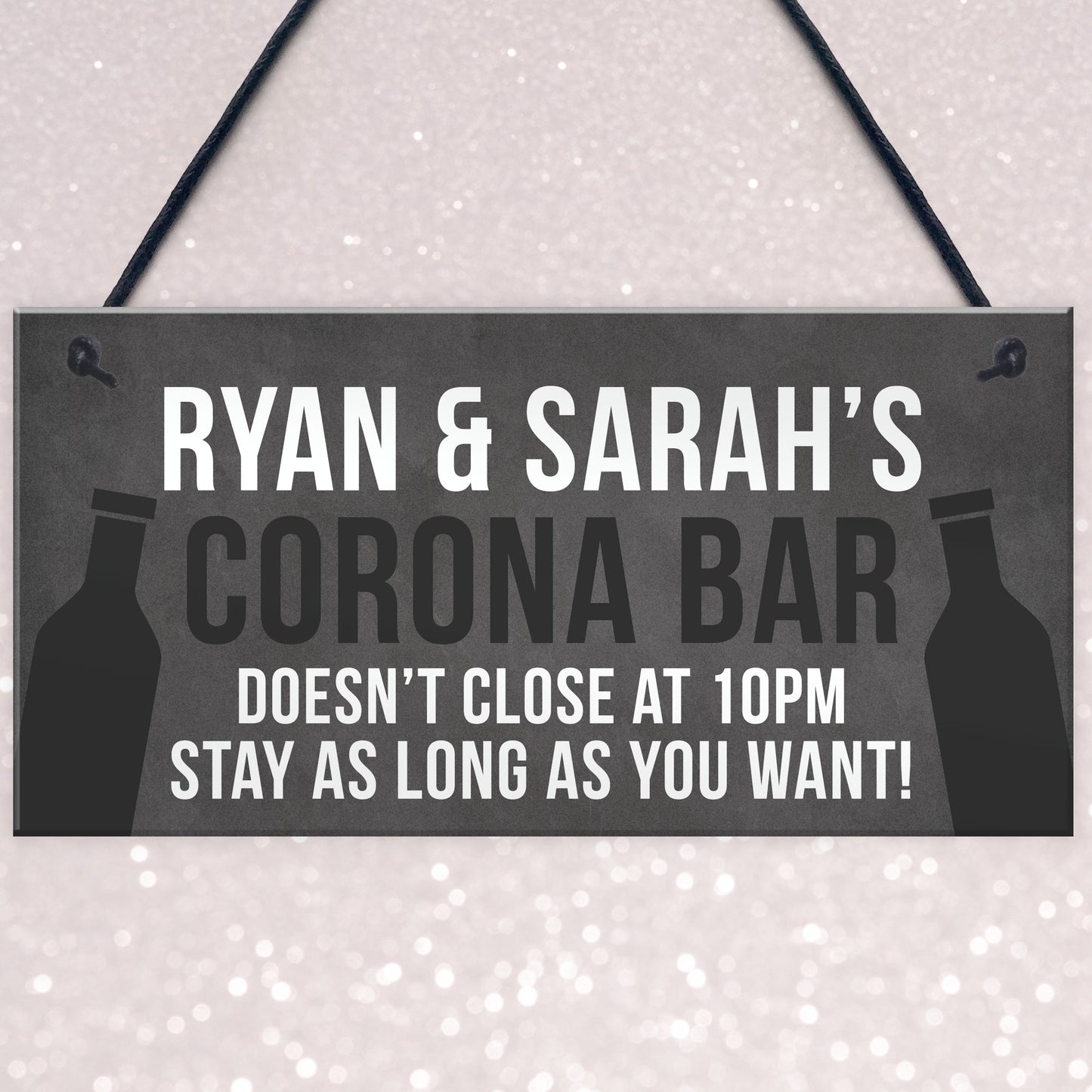 PERSONALISED CORONA BAR Sign Dont Close At 10 Funny Sign