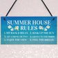 Summer House Rules Hanging Garden Shed Sign Home Decor Sign