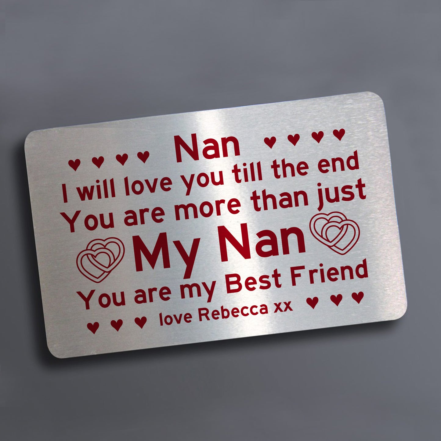 Personalised Love Gift Mothers Day Birthday Gift For Nan