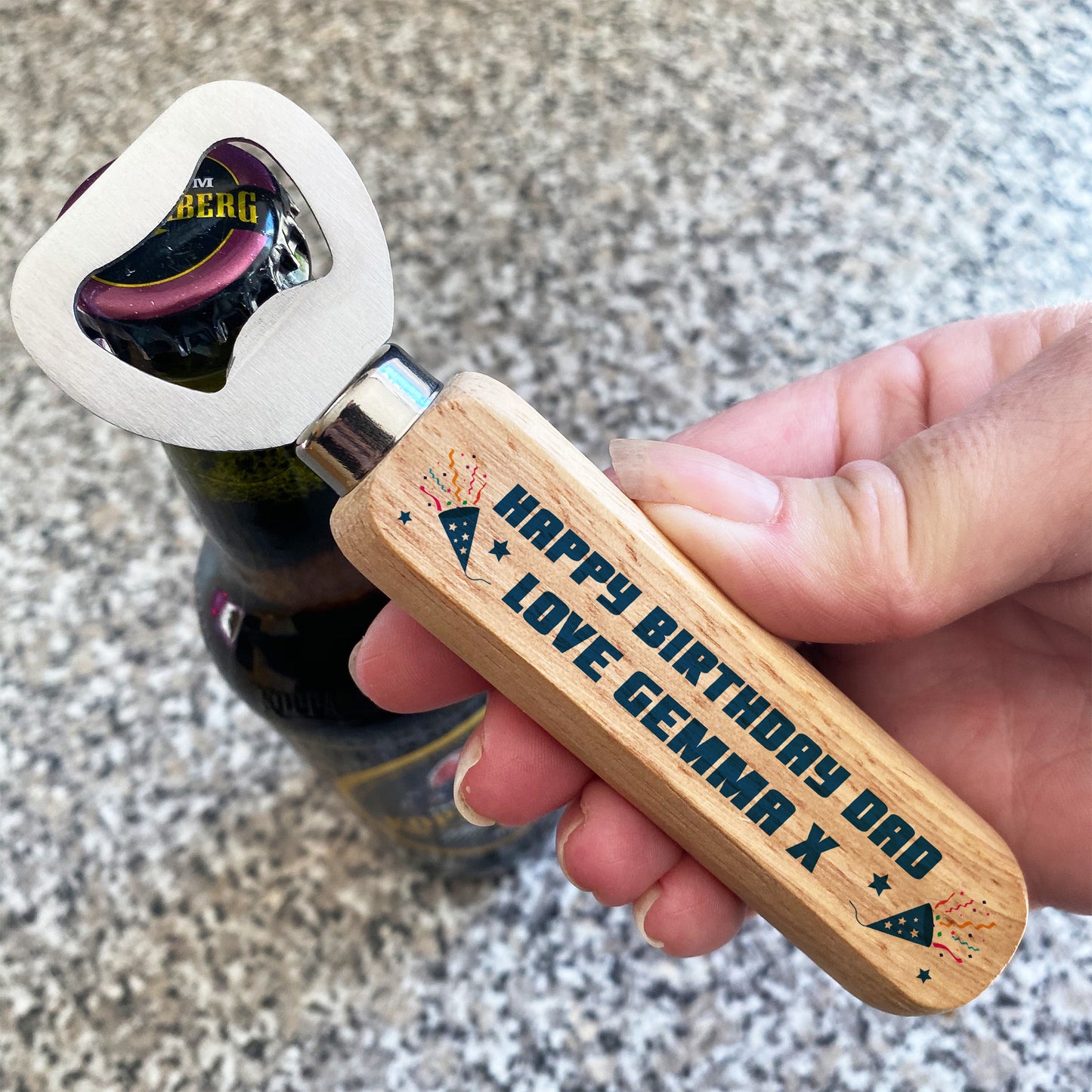 Birthday Gift For Dad Wood Bottle Opener Dad Gift From Daughter
