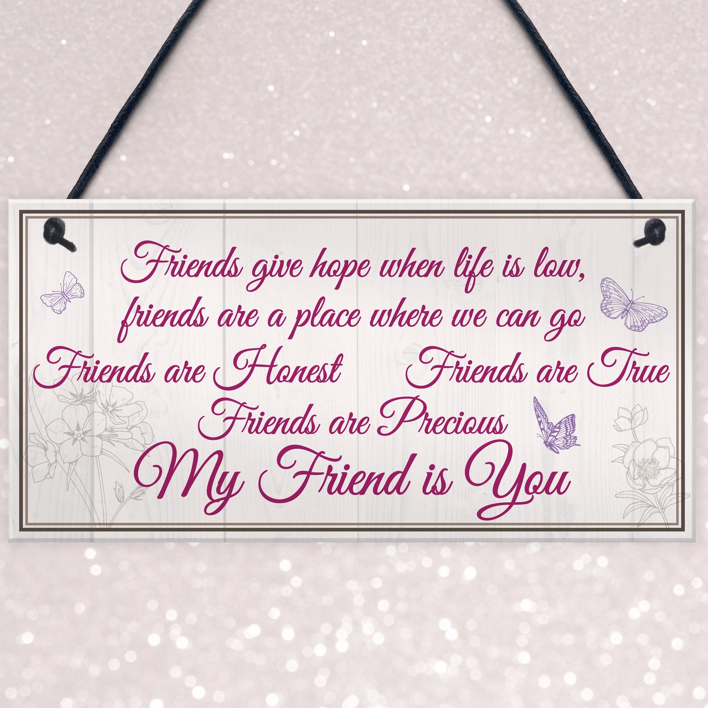 My Friend Is You Friendship Gift Best Friend Hanging Plaque
