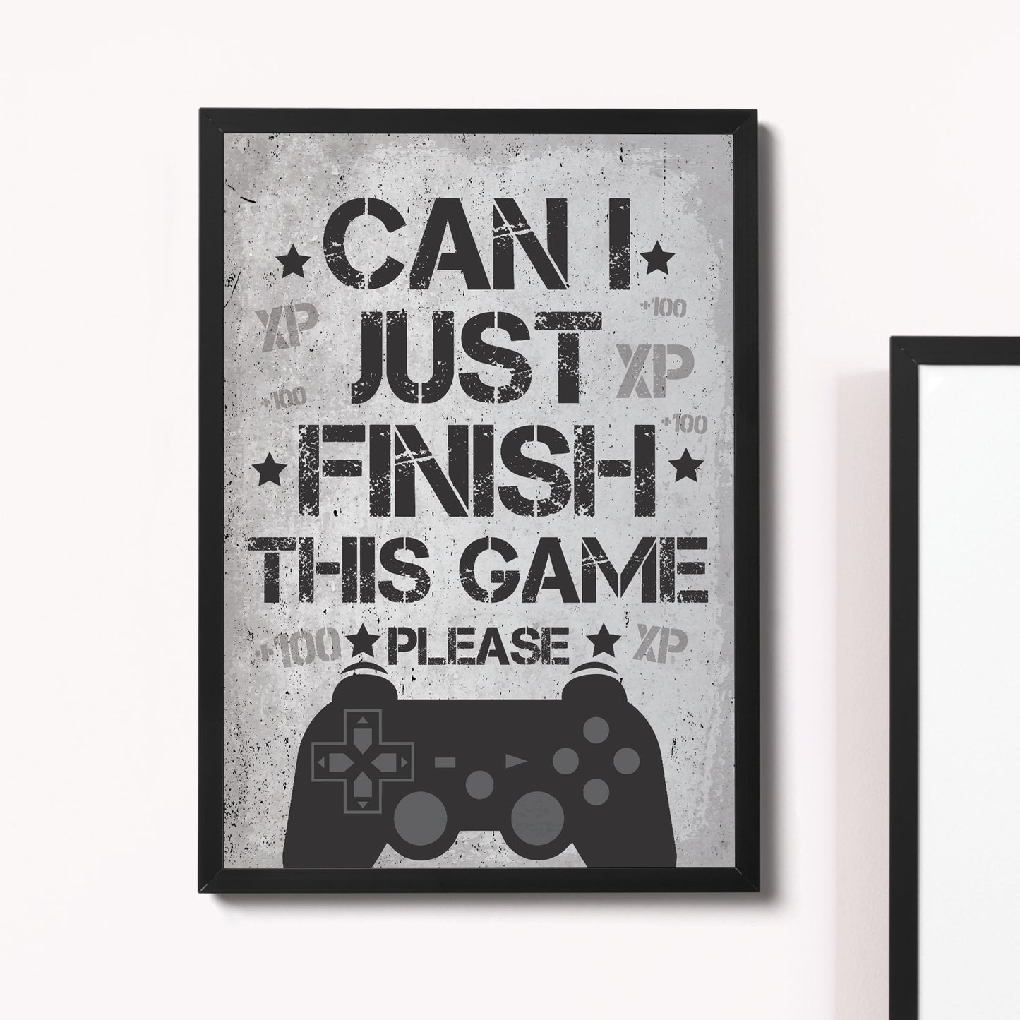 FRAMED Gaming Sign For Boys Bedroom Decor Man Cave Sign