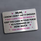 Mum Gift For Mothers Day Birthday Wallet Card Thank You Gift