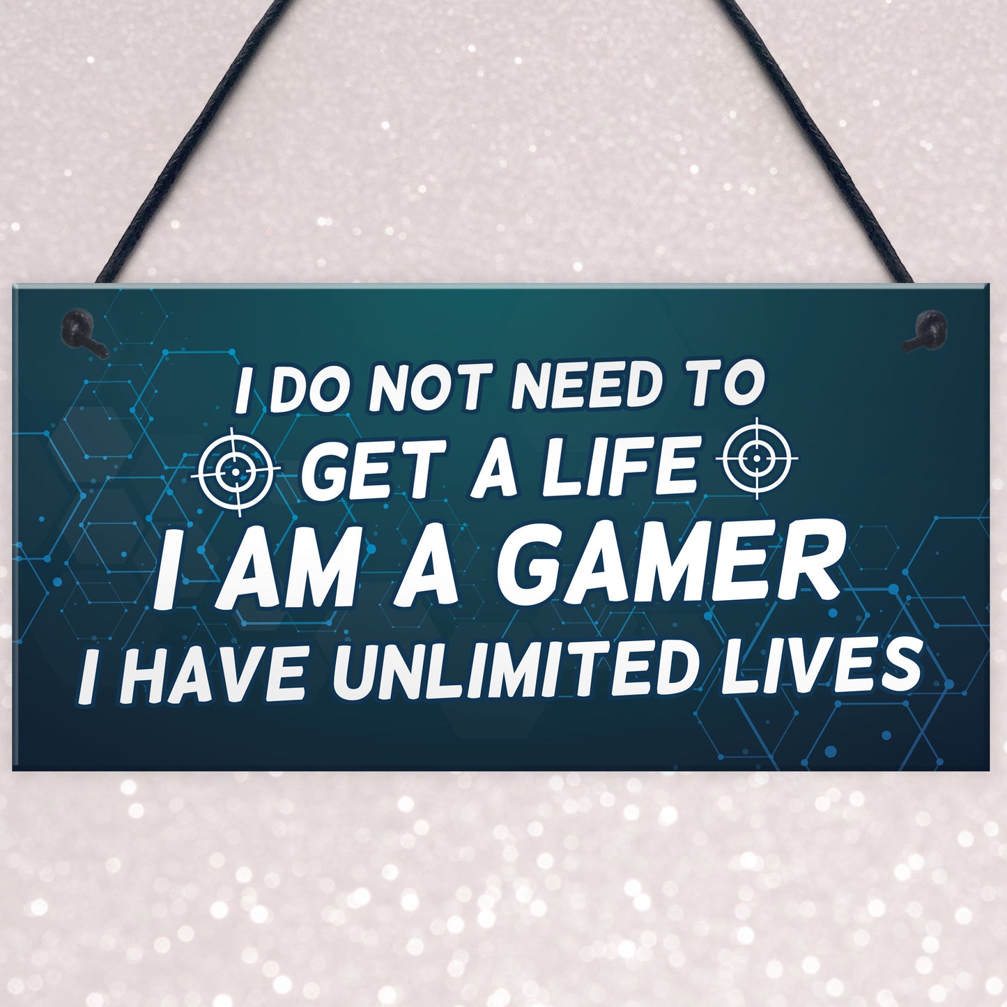 IM A GAMER Sign Funny Gamer Gift Hanging Plaque For Bedroom