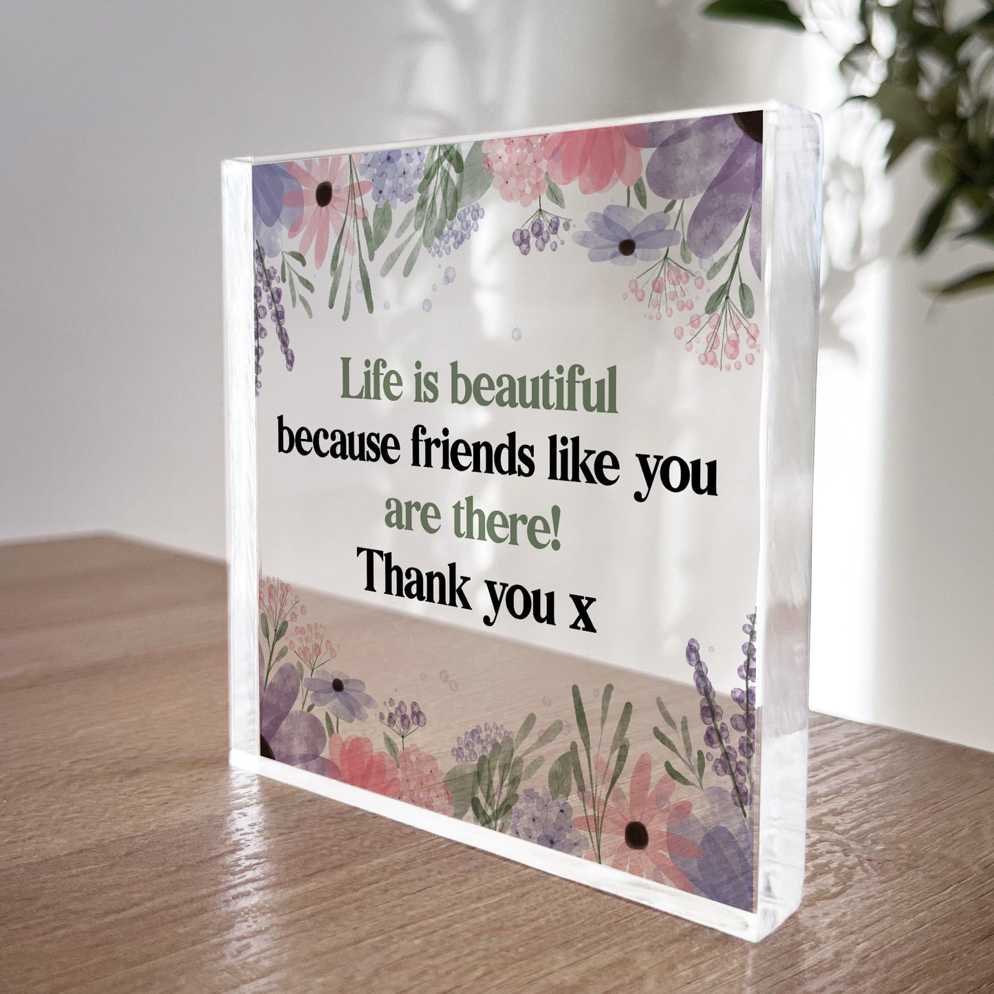 Friendship Gift Thank You Gift For Her Women Acrylic Block