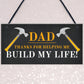 Dad Thank You Novelty Hanging Sign Christmas Birthday Dad Gift