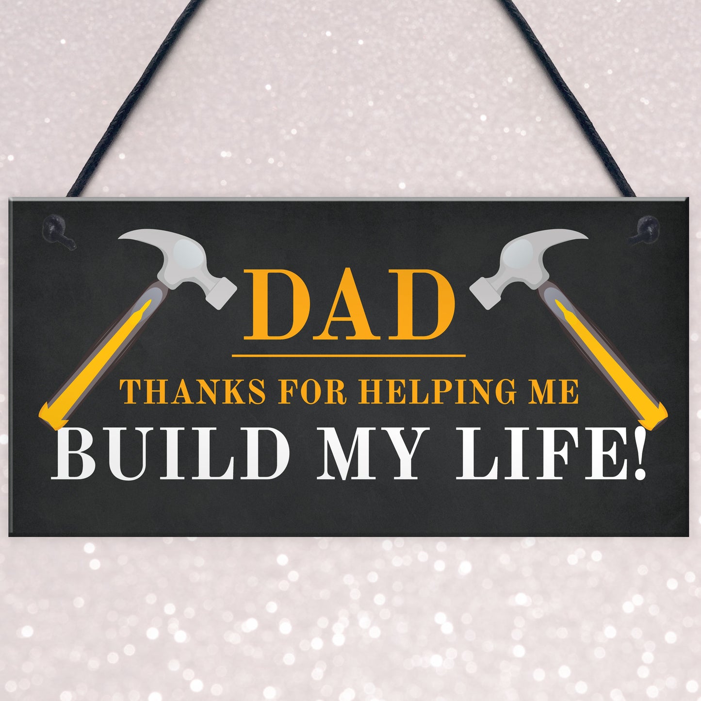 Dad Thank You Novelty Hanging Sign Christmas Birthday Dad Gift