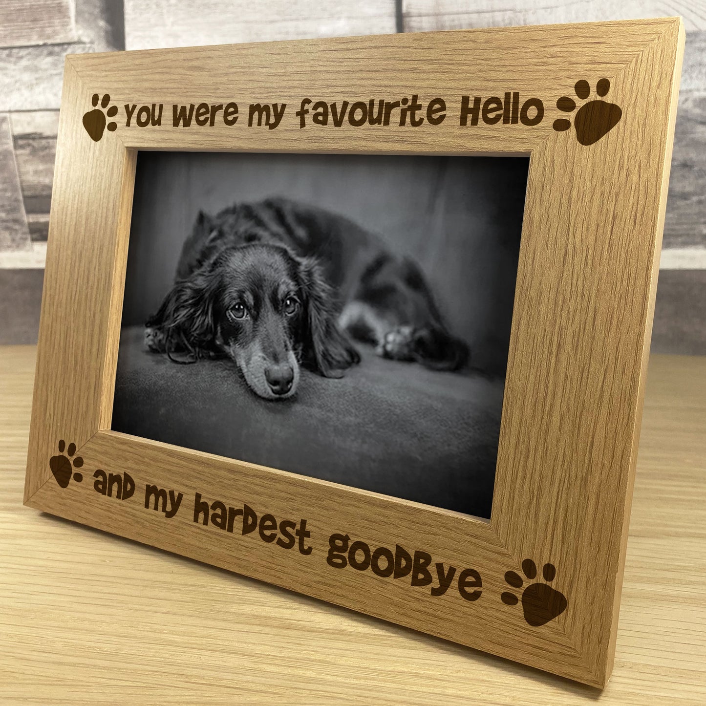 Memorial Wooden Photo Frame For Pet In Memory Of Dog Gift